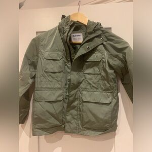 Green water resistant kids jacket
